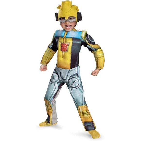 Bumblebee Toddler Costume 3T-4T  Transformers Rescue Bots Soft Mask Halloween - Picture 2 of 6